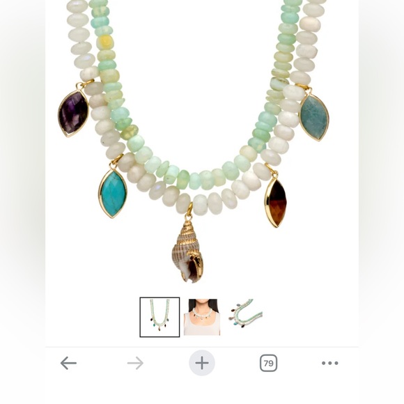 Chic Beaded Necklace with Shell and Gemstone Accents